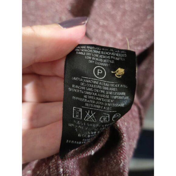 Volcom Mens Maroon Marls Long Sleeve Button Shirt Size XL Fall Winter Casual - Picture 11 of 13